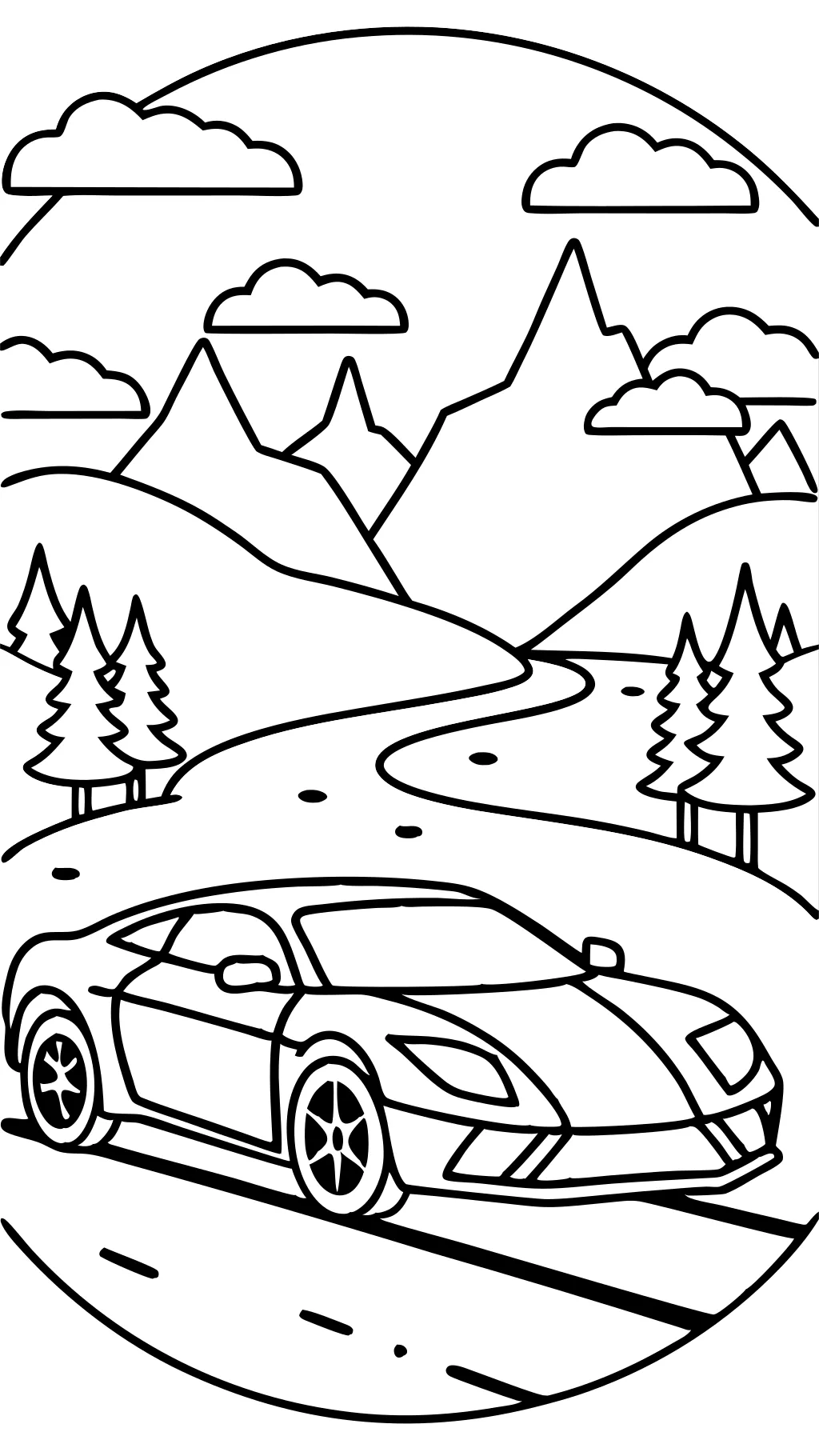 coloriages de voitures de sport